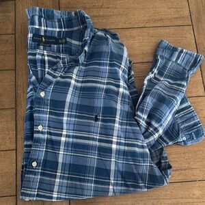 Ralph Lauren Men's Blue Plaid Shirt